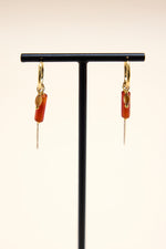 Oorbellen Club Tropicana - Goud/Rood (per stuk)